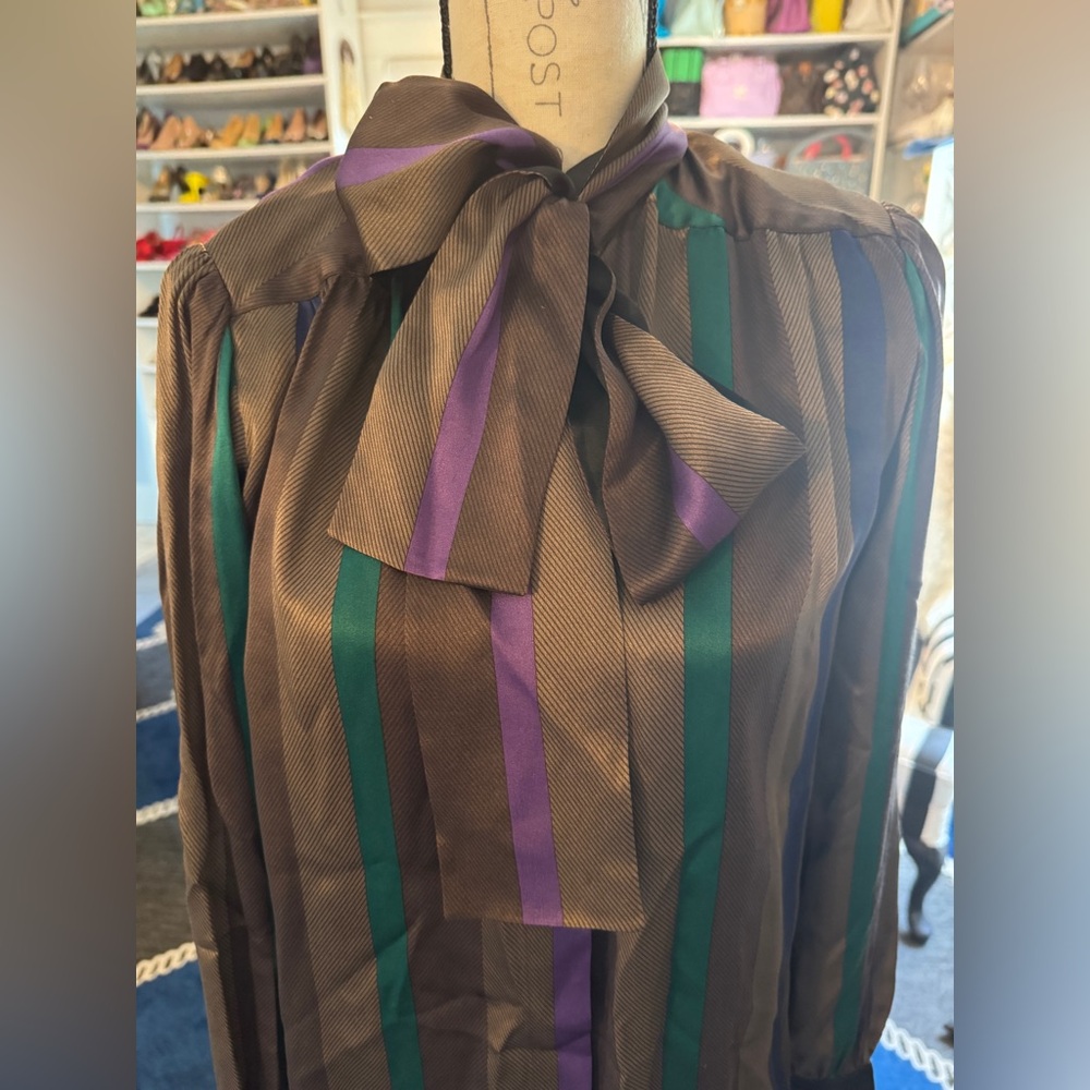 Vintage Loewe Silk Blouse 44 - Picture 2 of 7